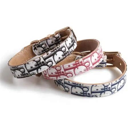 dior dog collar pink|designer dog collar brands.